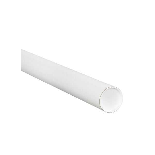 Bsc Preferred 2 x 48'' White Tubes with Caps, 50PK BUY00014743 - main